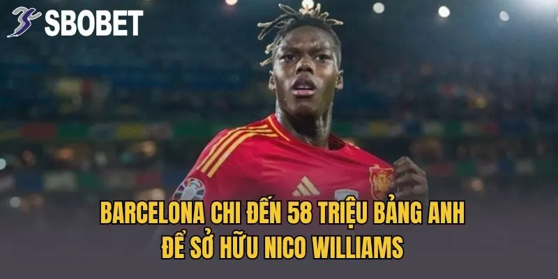 Barcelona chi đến 58 triệu bảng Anh để sở hữu Nico Williams